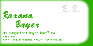 roxana bayer business card